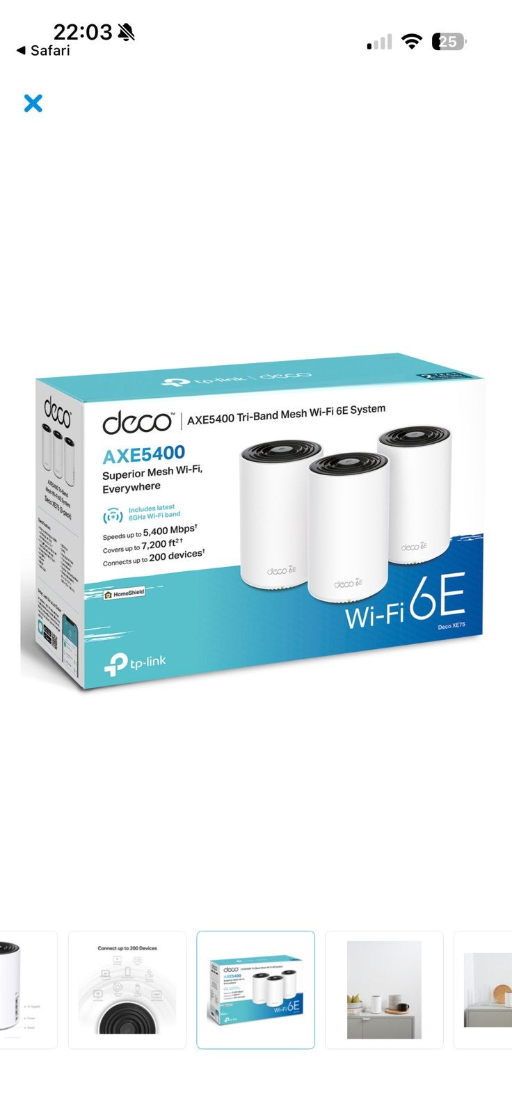 Mesh wifi 6E tp-link Deco XE75 pro 3-pack, Computers en Software, WiFi-versterkers, Ophalen, Zo goed als nieuw