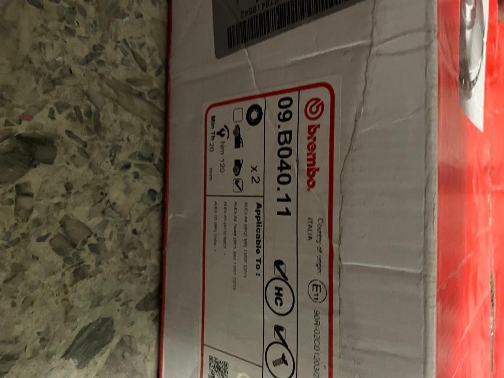 2 Disque de frein arriere Brembo Pour Audi A4 , A5 , Q5 , Pr, Enlèvement, Neuf, Audi