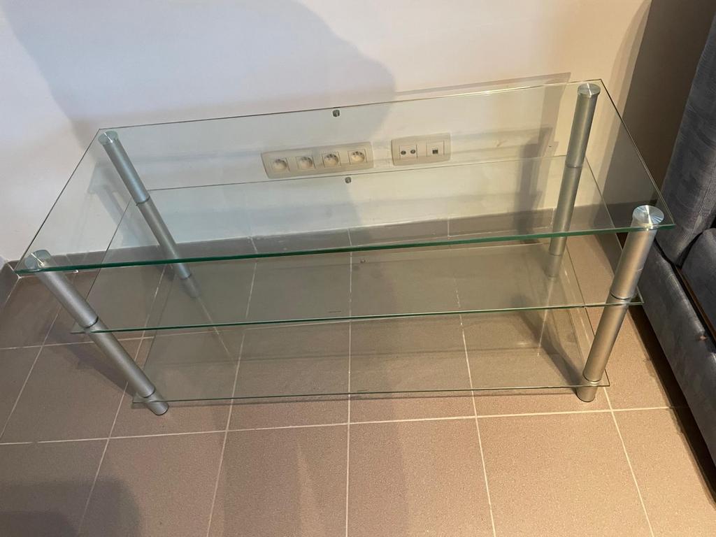 Tv meubel « norstone Epur 3 «, Ophalen, Zo goed als nieuw, Glas