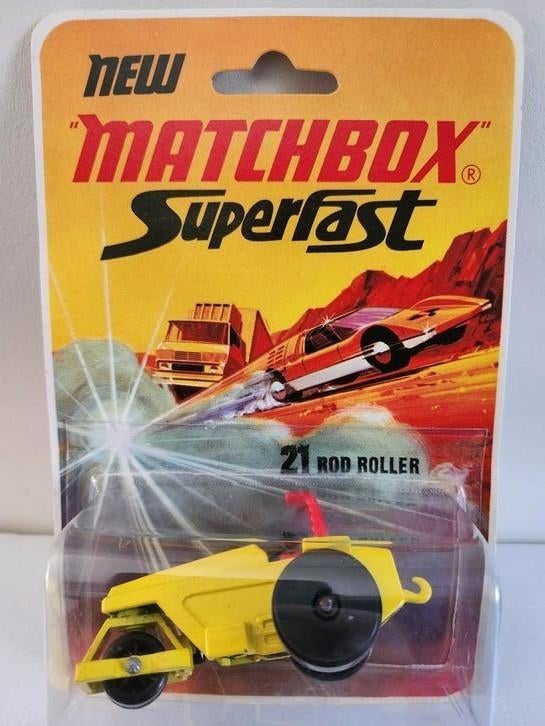 Matchbox Rod Roller (1973) U.S. Blister, Hobby en Vrije tijd, Ophalen of Verzenden, Nieuw, Tractor of Landbouw