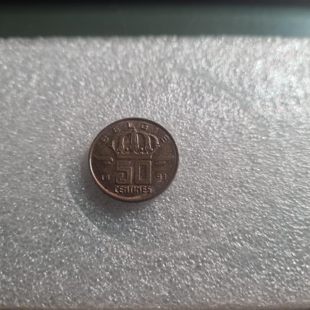 Pièces de monnaie 50 centimes Belgique, Ophalen of Verzenden, Losse munt