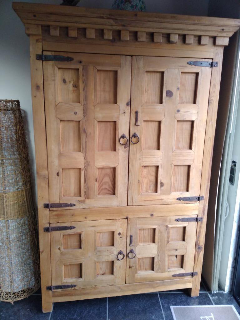 Mexicaanse kast/dressoir in massief licht grenenhout, Ophalen, Grenenhout