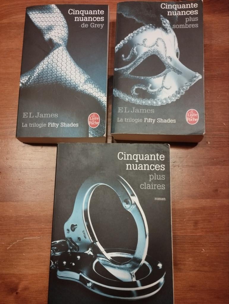 Lot des 3 tomes de cinquante nuances de Grey, Enlèvement ou Envoi, Comme neuf