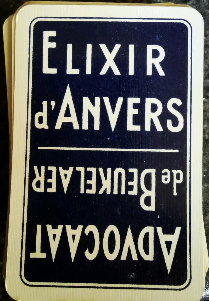 Elexir d'Anvers speelkaarten door adv. De Beukelaer, Verzamelen, Merken en Reclamevoorwerpen, Ophalen of Verzenden, Zo goed als nieuw