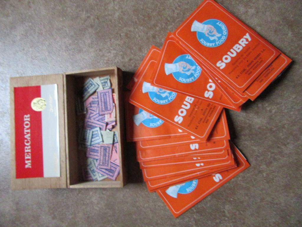19 cartes de fidélité Soubry complètes et timbres en vrac, Enlèvement