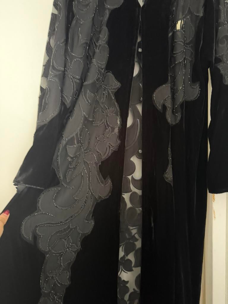 Abaya van fluweel en kant in één maat, Kleding | Dames, Ophalen of Verzenden, Nieuw