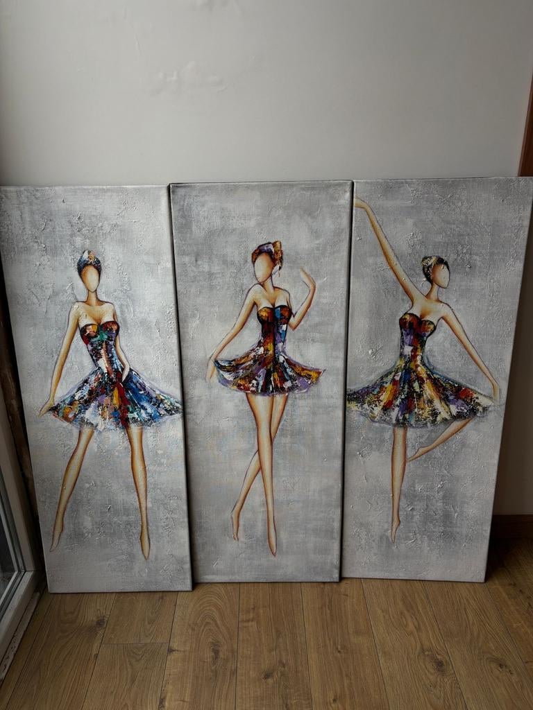 Groot Balinees Drieluik (3x 45cm breed 120cm lengte), Ophalen, Zo goed als nieuw