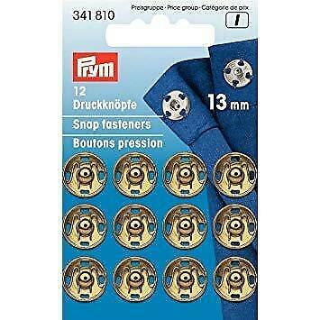 12 drukknopen 13 mm goud roestvrij messing prym 341810, Hobby en Vrije tijd, Naaien en Fournituren, Ophalen of Verzenden, Nieuw
