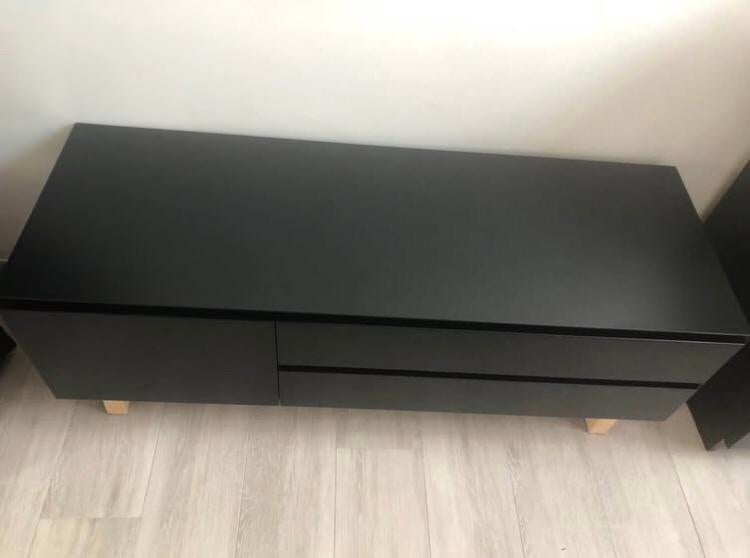 Hangende TV-kast zwart, Huis en Inrichting, Ophalen, Gebruikt