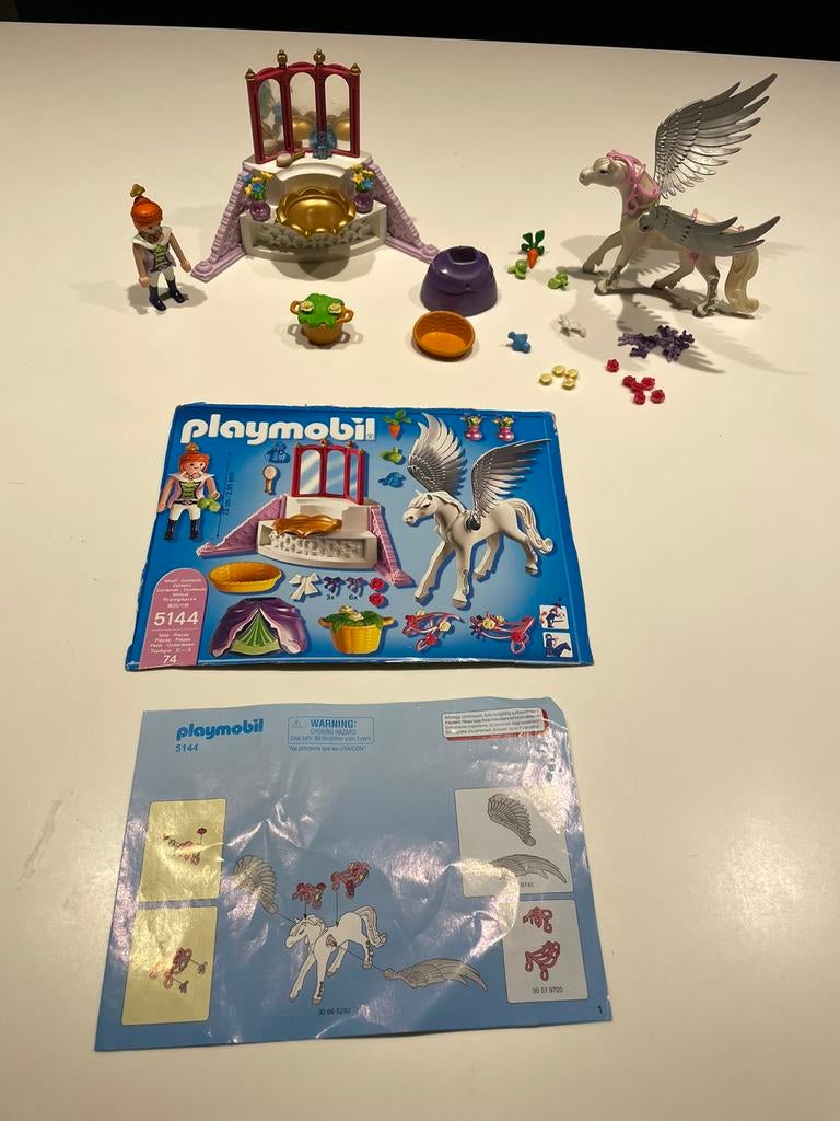 Playmobil 5144 prinses spiegel pegasus, Kinderen en Baby's, Speelgoed | Playmobil, Ophalen of Verzenden, Gebruikt