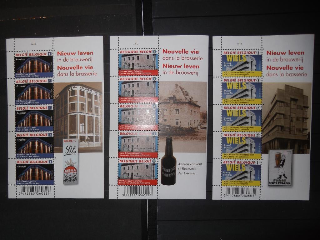 F 4061-4063 Brasserie - Brouwerij, Ophalen of Verzenden, Postfris, Frankeerzegel, Kunst