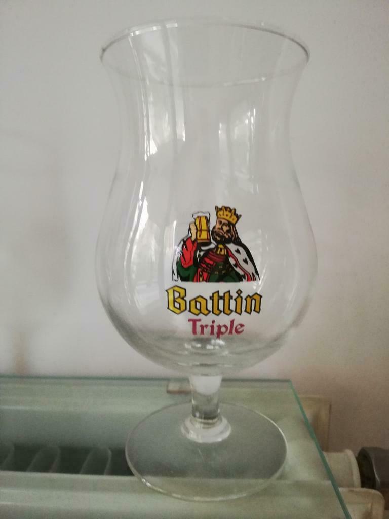 verre à bière Battin Triple, Collections, Enlèvement, Comme neuf