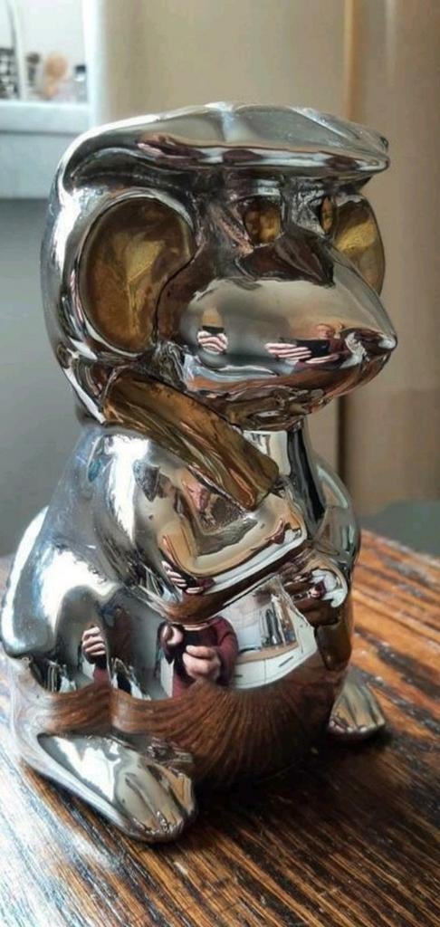 Vintage,Metalen Muis,zilverkleurig, Antiek en Kunst, Ophalen of Verzenden