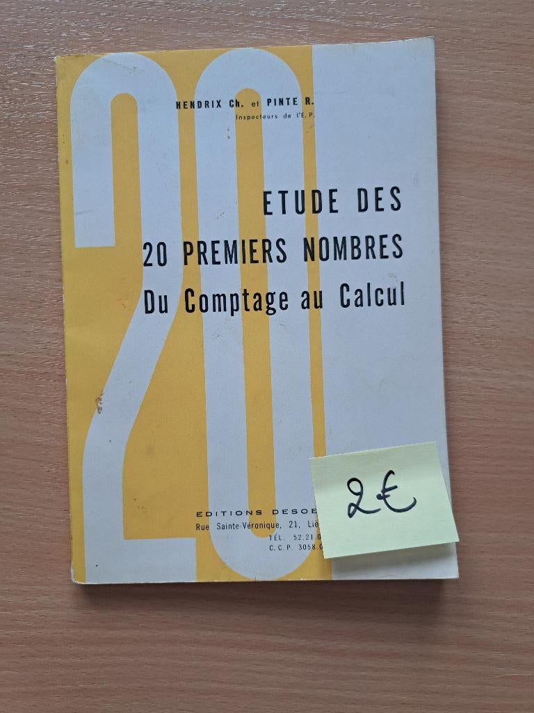 Etude des 20 premiers nombres - Manuel scolaire math, Enlèvement, Utilisé, Primaire, Mathématiques A