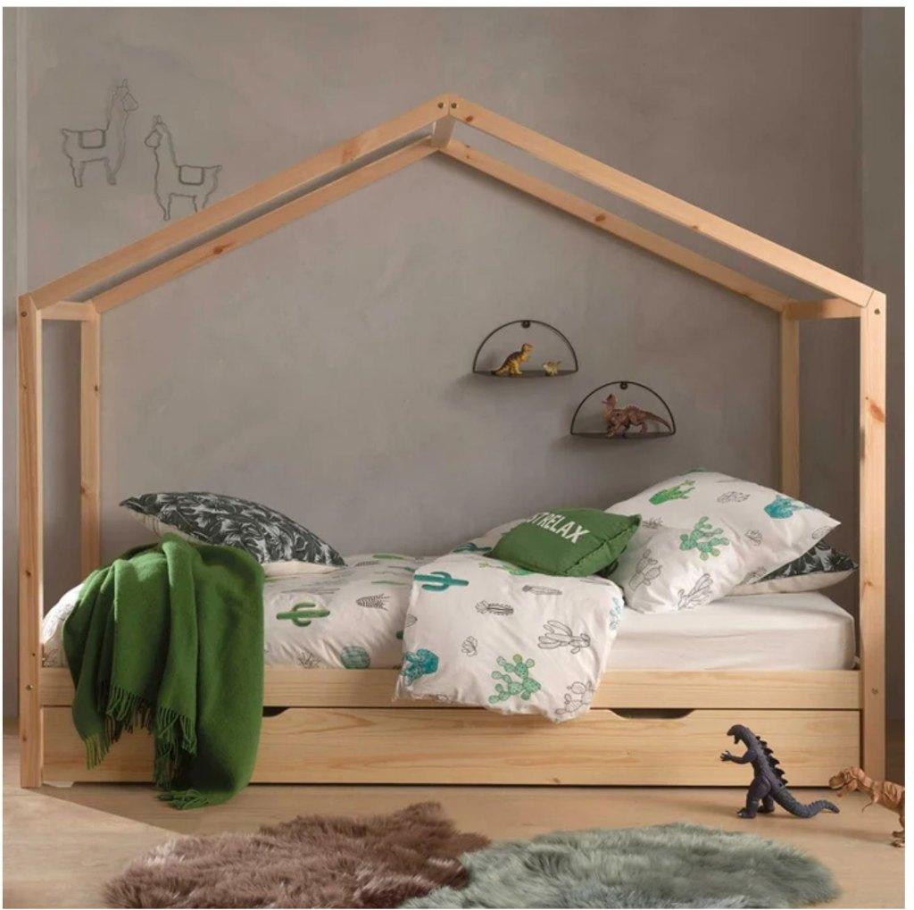 Lit Cabane Dallas Enfant/Adulte, Ophalen, 85 tot 100 cm, Gebruikt, Lattenbodem
