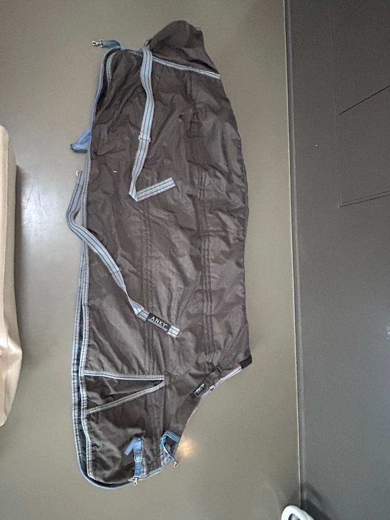 Bruin-grijs staldeken van Anky, maat 160 cm, Ophalen, Zo goed als nieuw