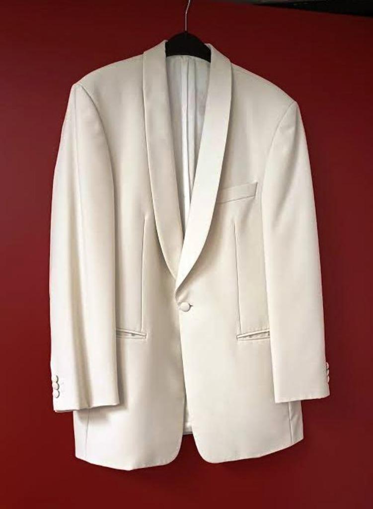 Gilet de smoking blanc taille 50, Enlèvement ou Envoi, Porté, Taille 48/50 (M)