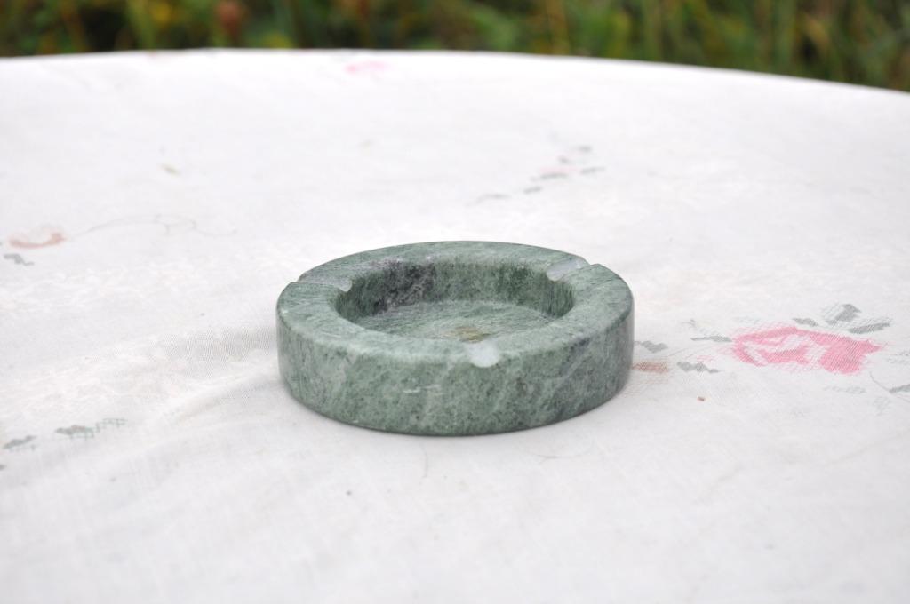 cendrier rond en marbre vert, Enlèvement ou Envoi, Comme neuf, Cendrier