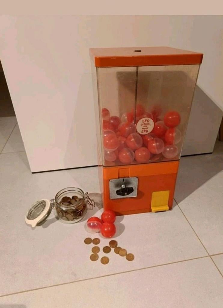 Vintage snoepautomaat, Ophalen