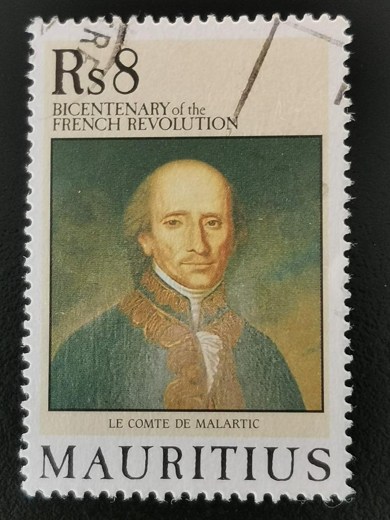 Maurice 1989 - Révolution française - Comte de Malartic, Enlèvement ou Envoi, Autres pays, Affranchi
