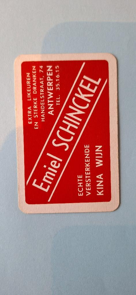 Carte à jouer d'Anvers — Schinckel_31 Liquors, Enlèvement ou Envoi, Utilisé, Carte(s) à jouer