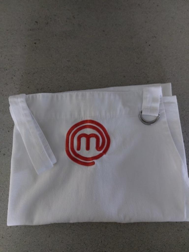 Keukenshort "Masterchef", Huis en Inrichting, Ophalen of Verzenden, Zo goed als nieuw, Wit, Schort