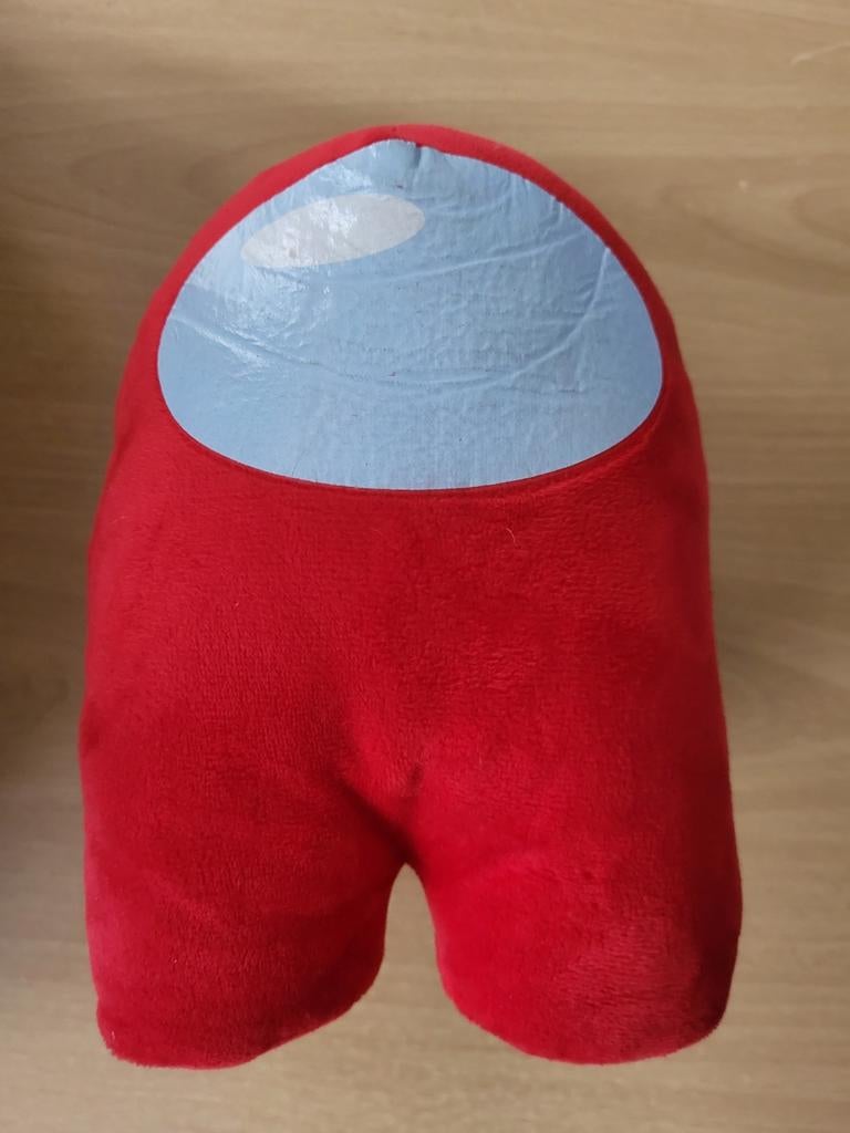 Among Us knuffel rood, 20 cm lang, Ophalen of Verzenden, Zo goed als nieuw, Overige typen