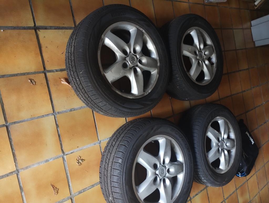Jantes Porsche Cayenne avec pneus hiver à vendre, Pneus hiver, 255 mm, Enlèvement, Utilisé