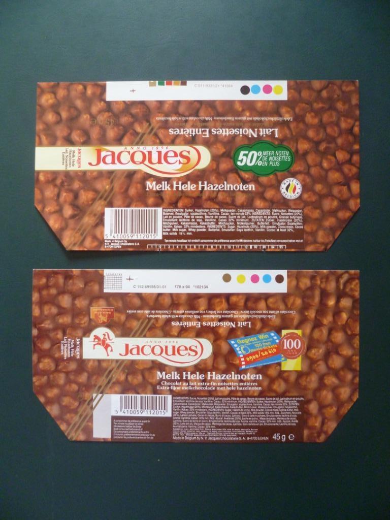 chocolade Jacques chocolat omslagen nieuw wikkels emballage, Ophalen of Verzenden, Nieuw, Verpakking