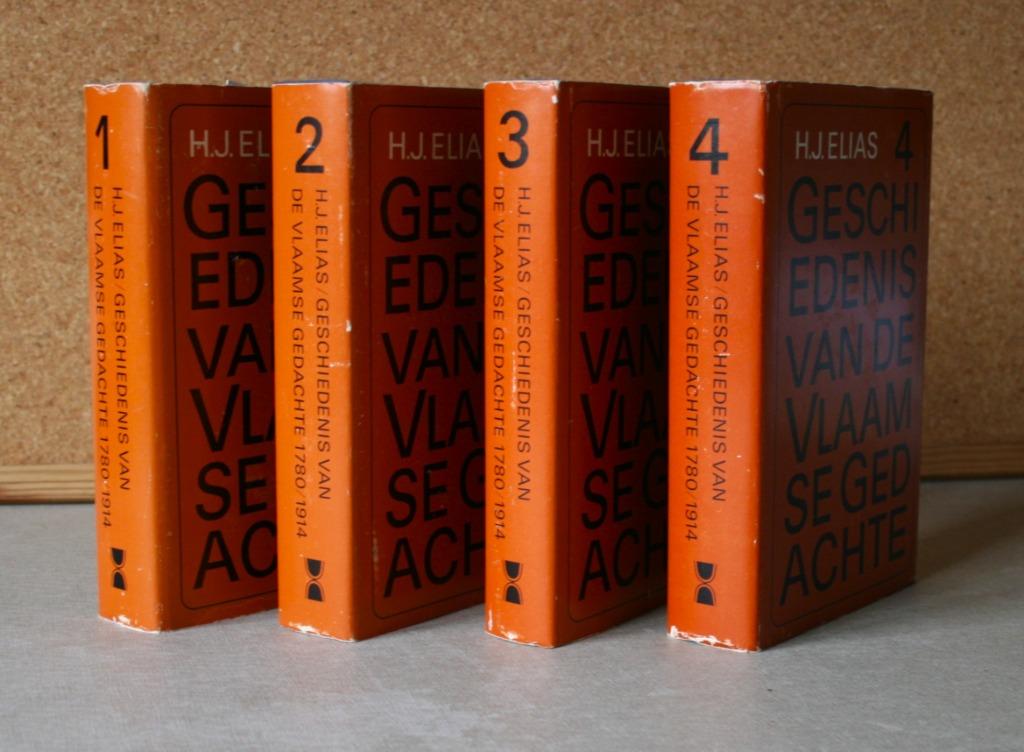 Geschiedenis van de Vlaamse Gedachte. Set van 4: €15., Enlèvement ou Envoi, Utilisé, Hendrik Elias, 20e siècle ou après