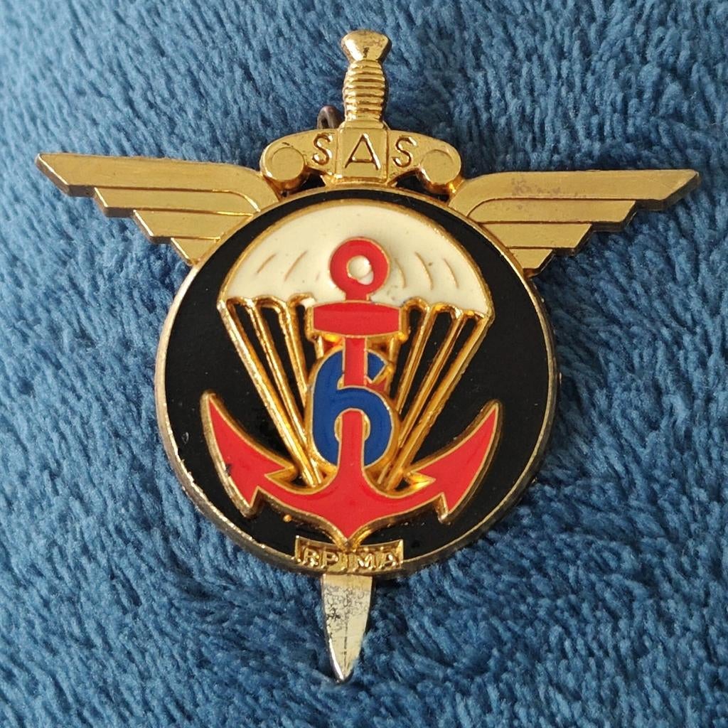 Frankrijk - Insigne van het 6e Marine Infanterie Parachutist, Verzamelen, Militaria | Algemeen, Ophalen of Verzenden, Marine, Embleem of Badge