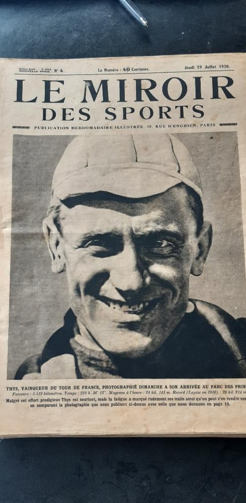 Le miroir des sports 1920-21-24, Enlèvement, Utilisé, Journal