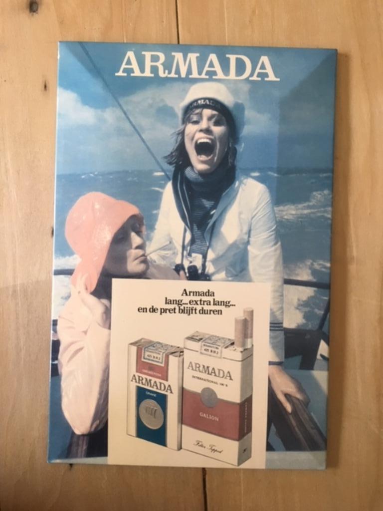 ARMADA vintage publicity, Verzamelen, Merken en Reclamevoorwerpen, Ophalen, Gebruikt, Reclamebord