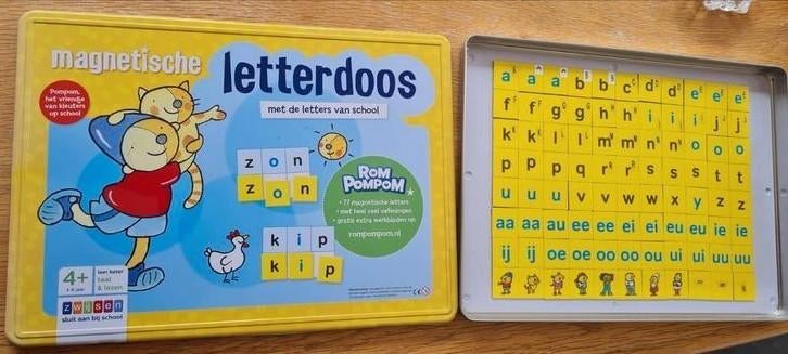 Letterdoos magnetisch Pompom, compleet, Kinderen en Baby's, Ophalen, Zo goed als nieuw