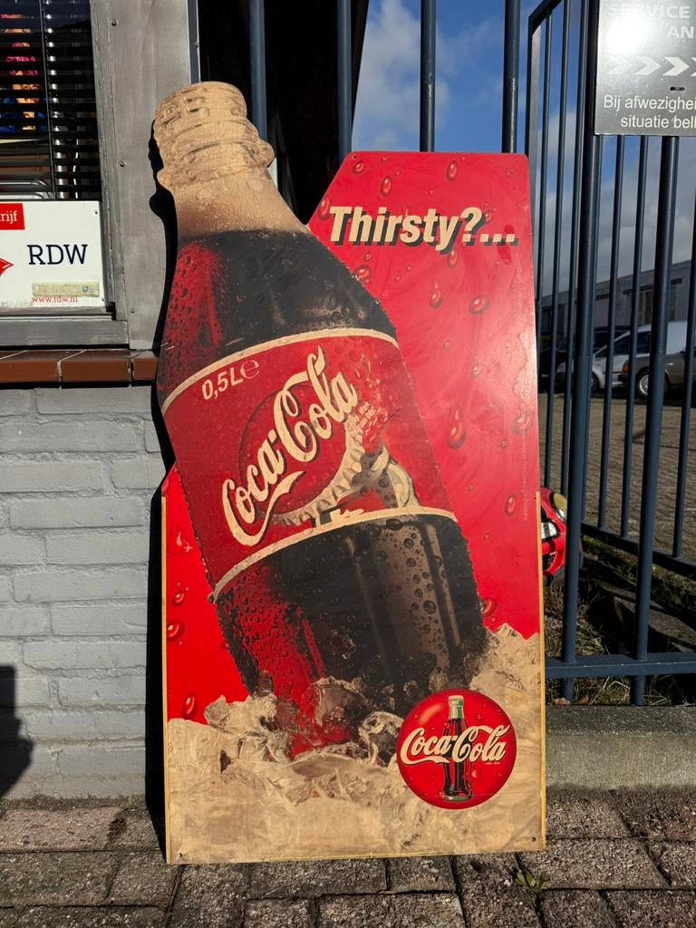 Grand vieux panneau d'affichage Coca Cola, Enlèvement, Utilisé, Panneau publicitaire