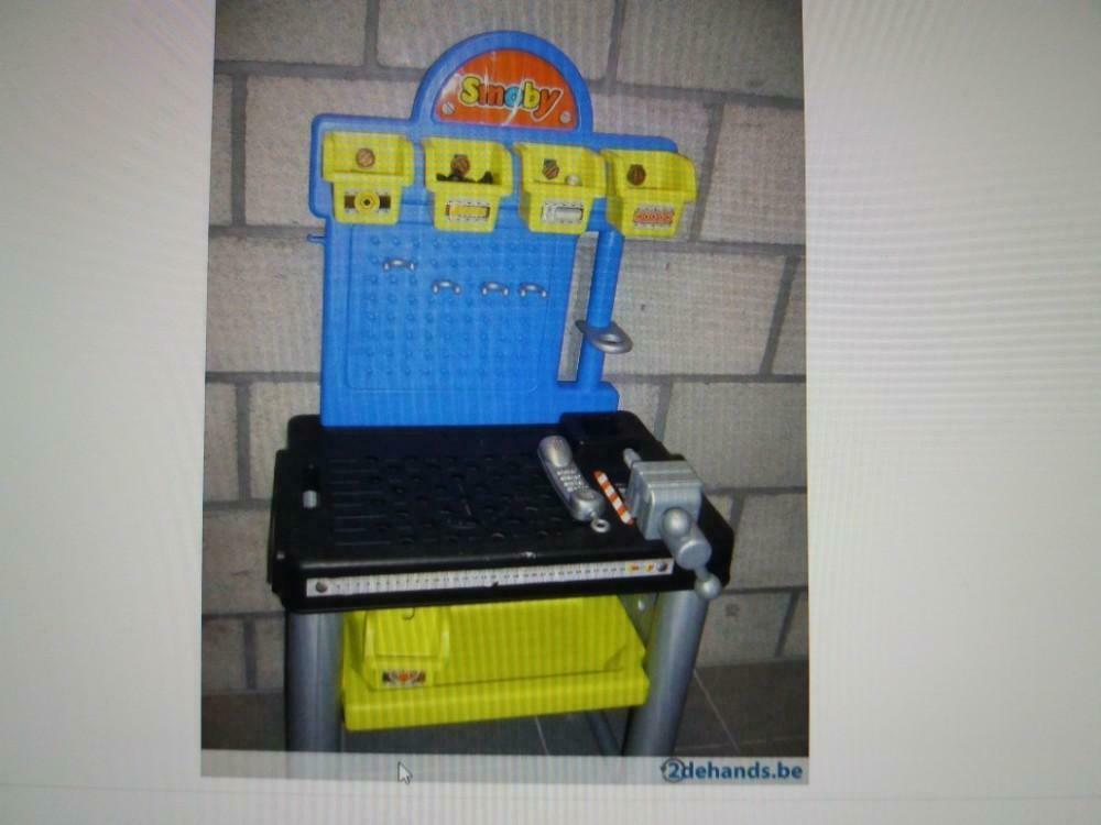 mooie werkbank Smoby incl. gereedschap, Ophalen, Zo goed als nieuw