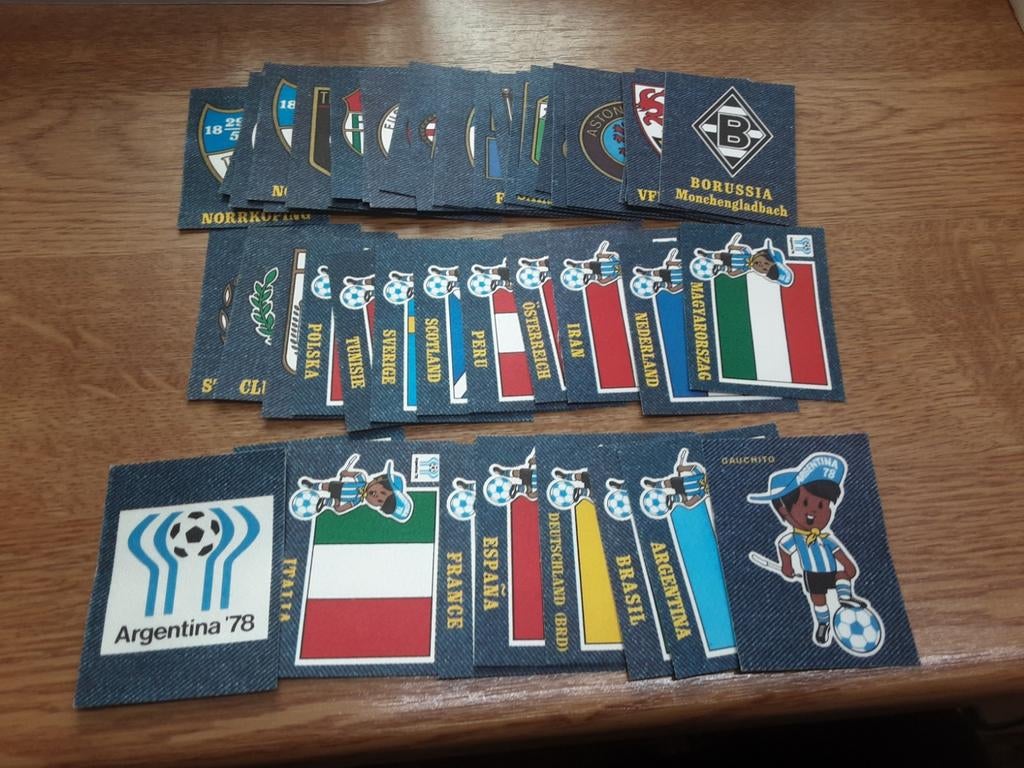 Complete set jeans stikkers Argentina 78, Verzamelen, Ophalen of Verzenden, Zo goed als nieuw