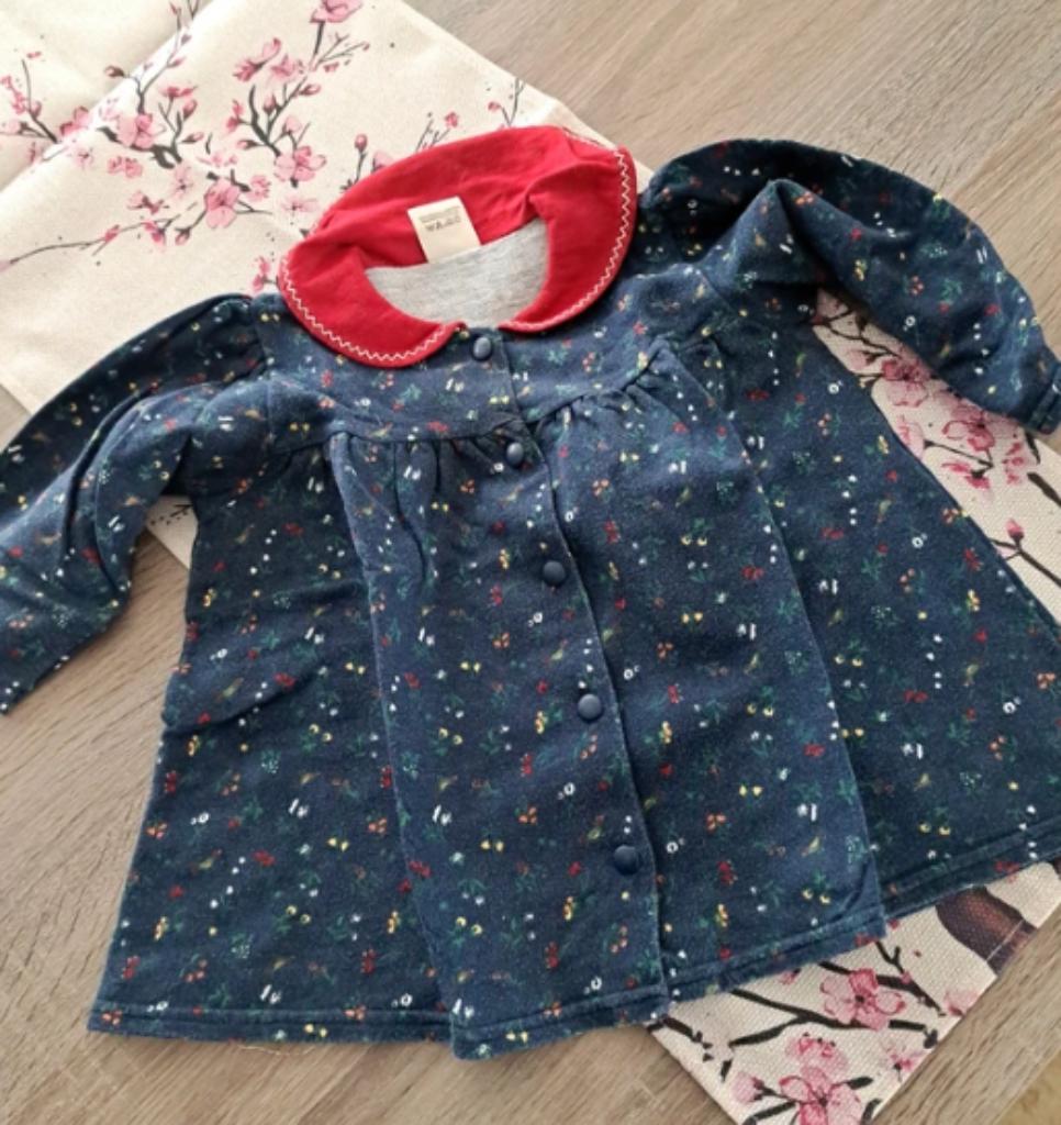 H&M donkerblauw tuniek - 86, Kinderen en Baby's, Babykleding | Maat 86, Meisje, H&M, Ophalen of Verzenden, Zo goed als nieuw