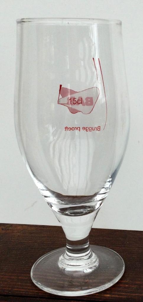 Bier brouwerij glas Bab Aigle belgica Brugge proeft 2 lijnen, Ophalen of Verzenden
