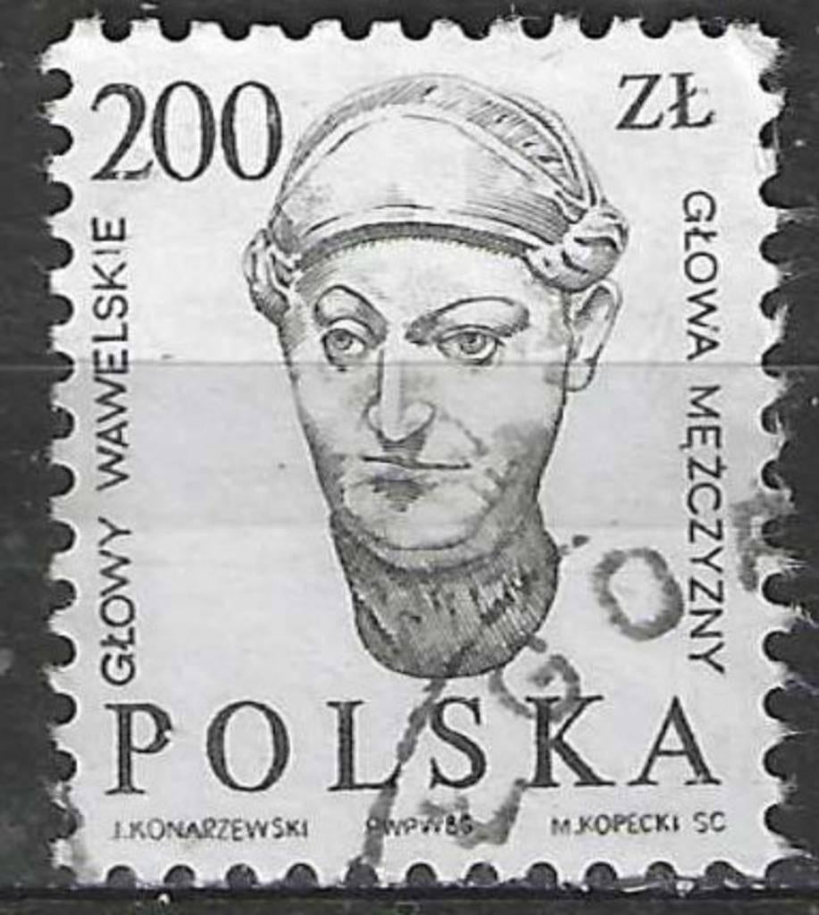 Pologne 1986 - Yvert 2868 - Sculptures - Tête d'homme (ST), Envoi, Pologne, Affranchi