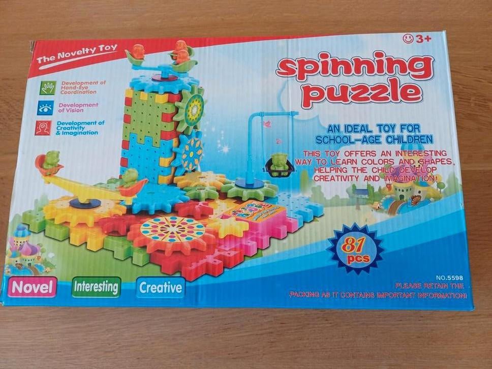 Spinning puzzle 81 stuks voor kinderen 3+, Ophalen of Verzenden, Gebruikt