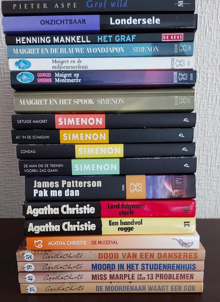 Thriller- en Misdaadverhalen 19 boeken voor 14€, Boeken, Ophalen, Gelezen