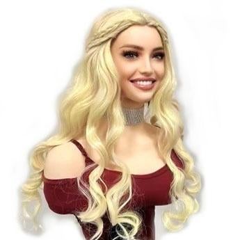 Game of Thrones pruik blond lang haar met vlechten Princess, Envoi, Neuf