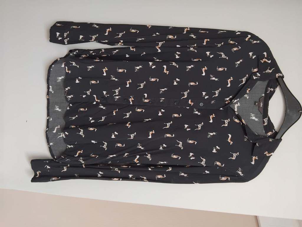 Donkerblauw hemd hondjes 36, Blauw, JBC, Ophalen of Verzenden, Zo goed als nieuw