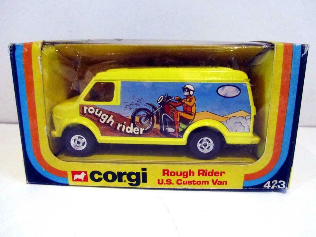 Vintage "Rough Rider" U.S. Custom Van Corgi 423, Hobby en Vrije tijd, Modelauto's | 1:43, Zo goed als nieuw, Overige typen, Corgi
