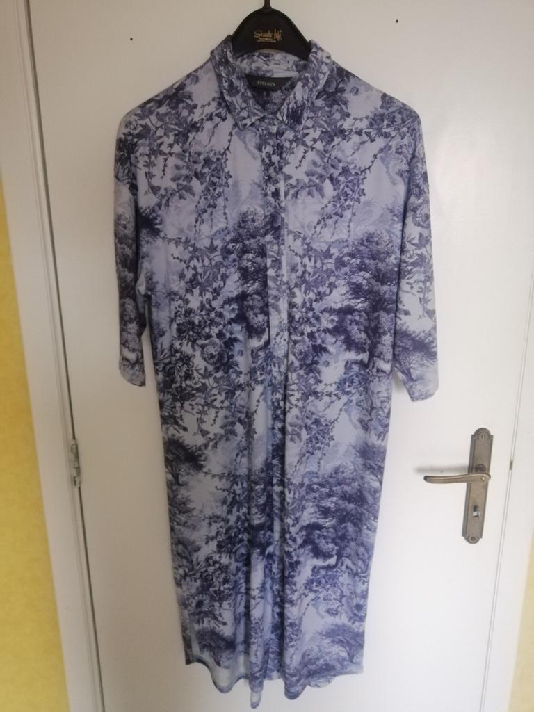 Robe de nuit, taille L, Essenza, bleue, Ophalen of Verzenden, Zo goed als nieuw