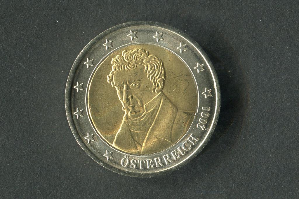 Autriche 2001 proof 2 euros Grillparzer  pièce très rare, Enlèvement ou Envoi, Autriche, 2 euros, Série