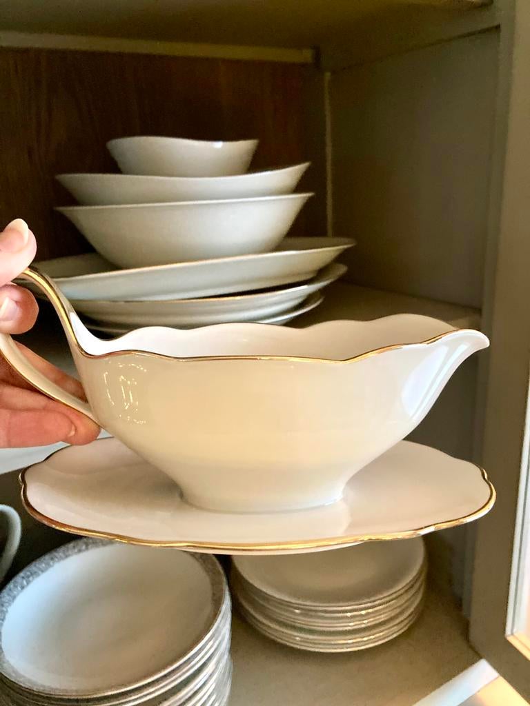 Bavaria Zeh Scherzer sauskom ecru goud, Antiek en Kunst, Ophalen