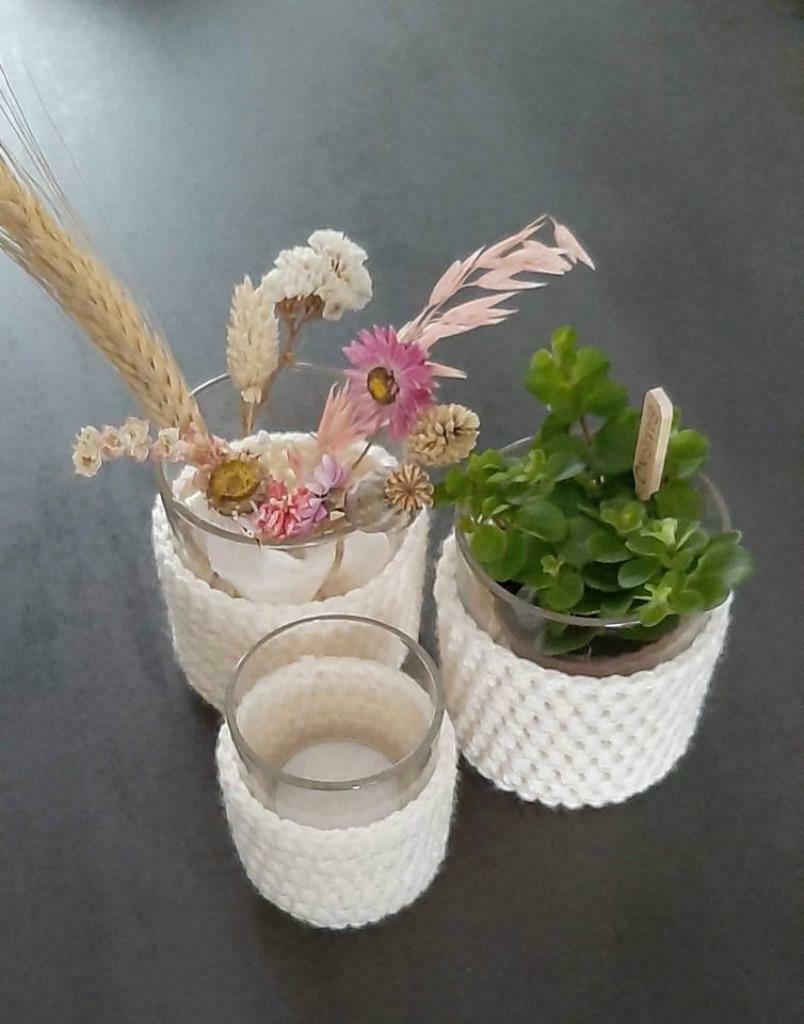 Set trendy decoratieve potjes-multifunctioneel, Overige materialen, Rond, Nieuw, Ophalen of Verzenden