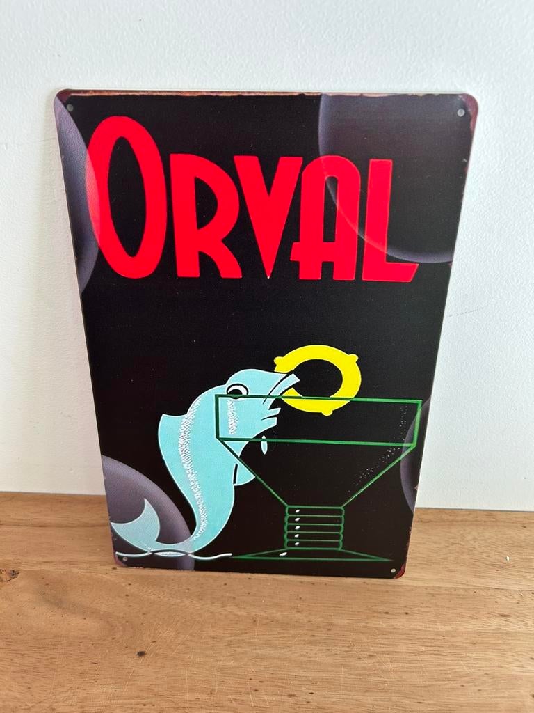 Plaque en métal Orval 30/21cm, Enlèvement ou Envoi